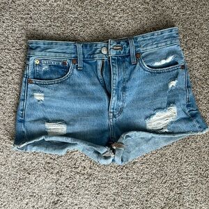 Madewell denim shorts, gently used! Sz 25!